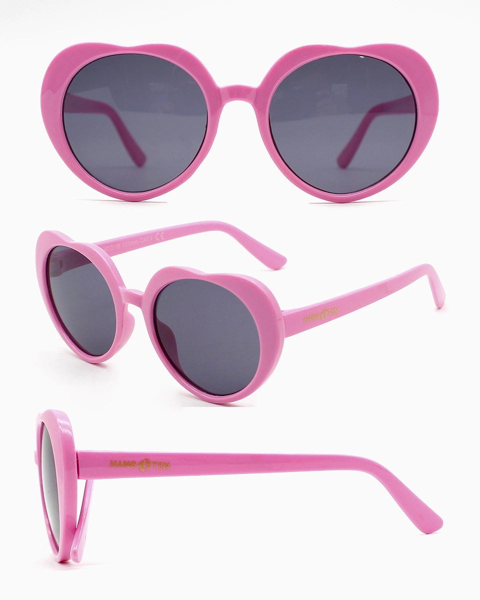 Custom Sweat-Heart Party Mirrored Lens Sun Glasses Wholesale Flexible Hinge Plastic Kid&prime; S Sunglasses (LT905022)