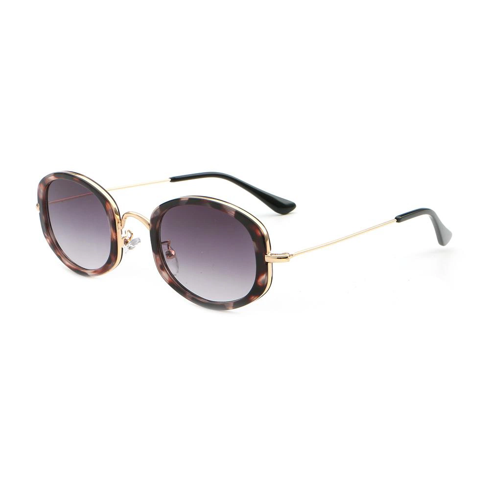Design Style Oval Shape AC Lens with Metal Frames Hot Sell for Adult UV400 Polarized Sunglasses