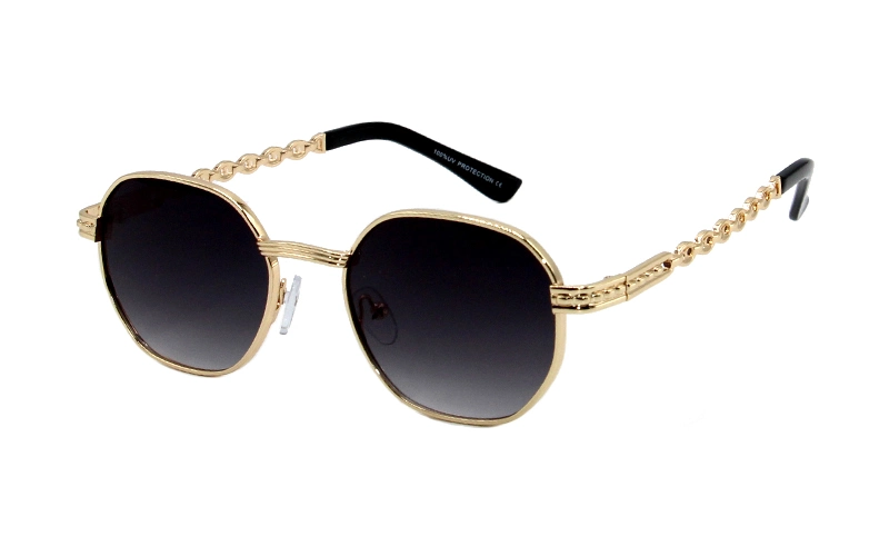 Exquisite Metal Chain Temples Gradient Fashionable Wholesale Adult UV400 Protection Sunglasses