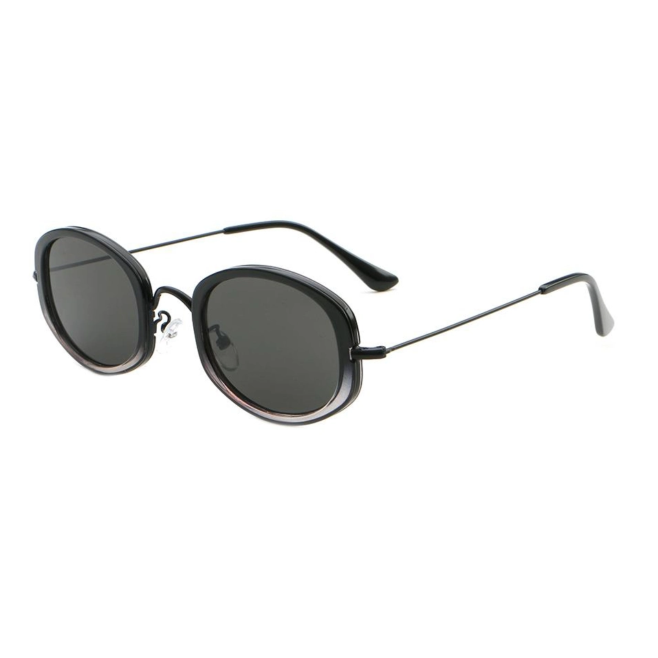 Design Style Oval Shape AC Lens with Metal Frames Hot Sell for Adult UV400 Polarized Sunglasses